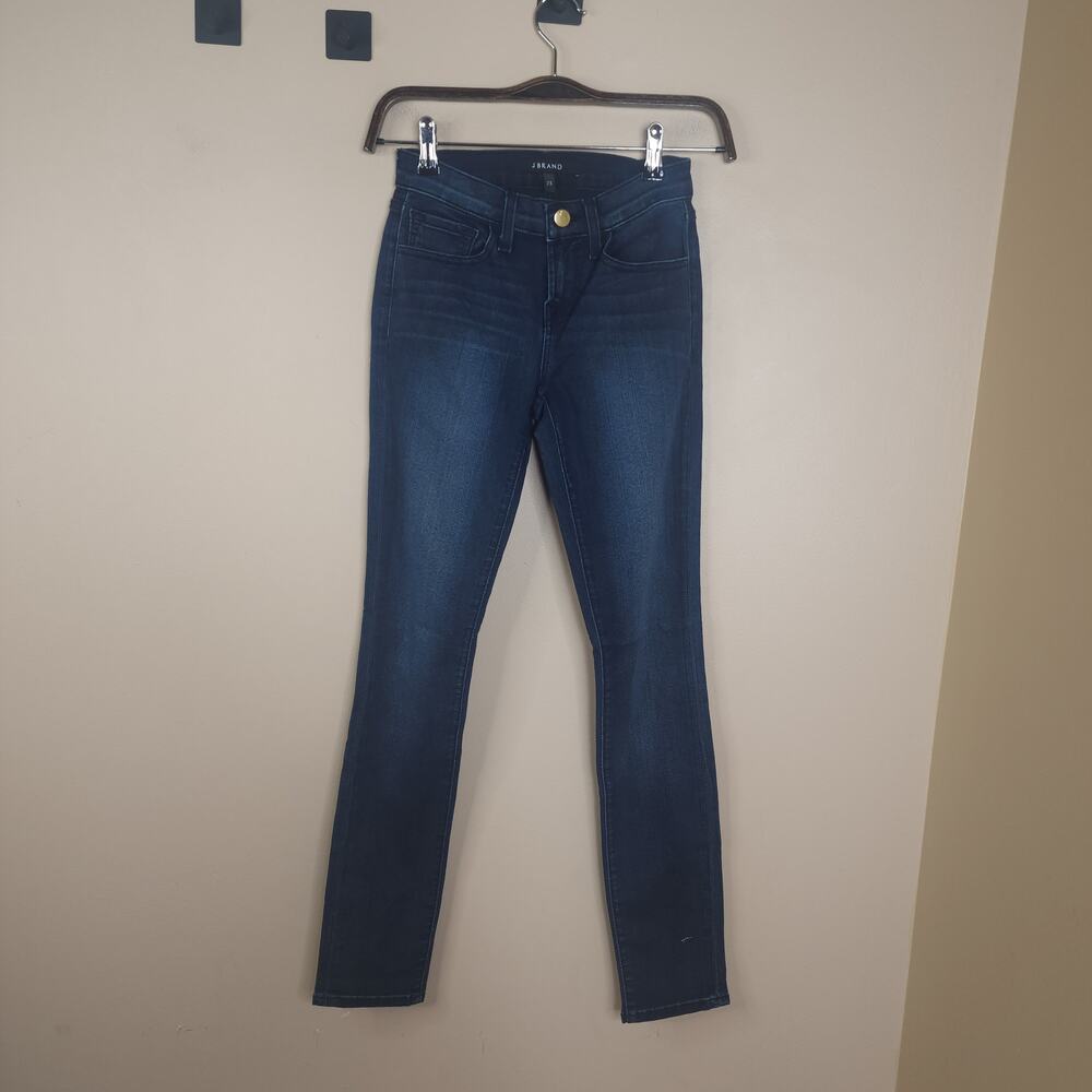 J Brand Mid Rise Skinny Blue Jeans in Sway Size 23